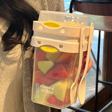 White Portable Salad & Breakfast Cup On-the-Go - Dual Compartment Container with Spork