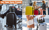 2 Pcs Grey Hands-Free Luggage Handle Travel Cup Holder & Organizer Pouch