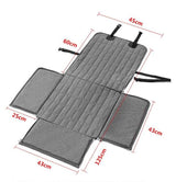 Grey Waterproof Front Pet Car Seat Cover - Non-Slip Dog Booster Seat Protector Mat - Rear View