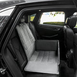 Black Waterproof Front Pet Car Seat Cover - Non-Slip Dog Booster Seat Protector Mat - Side View