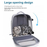 Beige And Green Spacious Pet Carrier Backpack with Clear Window - Comfortable Travel Bag for Cats & Small Dogs - Side View