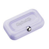 2 Sets Purple Portable 4-Piece Manicure Set - Compact Nail Grooming Kit with Stainless Steel Clippers, File & Stylish Case