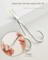 Purple Compact 7-Piece Manicure Set - Stainless Steel Nail Grooming Kit with Stylish Travel Case - Low Angle