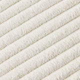 Beige Soft Corduroy Cushion Cover Set (1 Square + 1 Rectangular) with Pom Pom Trim - Decorative Throw Pillow Cases for Sofa Couch