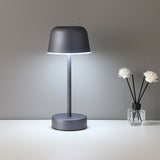 Yellow Modern Minimalist LED Table Lamp - Rechargeable Touch Control Desk Light - Top-Down View