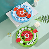 Green Interactive Pet Puzzle Feeder Toy - Slow Eating & Mental Stimulation Game for Dogs & Cats - Rear View