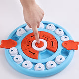 Blue Interactive Pet Puzzle Feeder Toy - Slow Eating & Mental Stimulation Game for Dogs & Cats - Side View