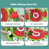 Blue Interactive Pet Puzzle Feeder Toy - Slow Eating & Mental Stimulation Game for Dogs & Cats - Rear View