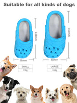 Size S Yellow Tough Slipper Dog Chew Toy - Natural Rubber Treat Dispenser & Teeth Cleaner for Interactive Play & Boredom Relief - 45-Degree Angle