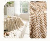Yellow and Beige Diamond Pattern Soft Cozy Knit Throw Blanket with Tassels - Geometric Pattern Lightweight Acrylic Blanket for Sofa Couch Bed, 130x150cm - 45-Degree Angle