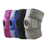 Pink Adjustable Knee Brace Support (Pair) with Dual Spring Stabilizers & Patella Gel Pad - Non-Slip for Sports Running Hiking - Front View