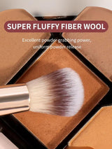 Black Versatile 4pc Dual-Ended Makeup Brush Set - Soft Synthetic Bristles for Foundation Blush Contour Concealer - Top-Down View