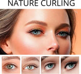White USB-C Rechargeable Heated Eyelash Curler - Gentle Long-Lasting Lift with 2 Temperature Modes & Cute Cat Ear Design - Close-Up Angle