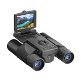 Black HD Digital Camera Binoculars 8X Zoom - Record Video & Photos with LCD Screen, Starlight Night Vision for Outdoors