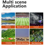 Black HD Digital Camera Binoculars 8X Zoom - Record Video & Photos with LCD Screen, Starlight Night Vision for Outdoors - Low Angle