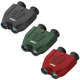 Black Professional HD Digital Night Vision Binoculars - 6X Optical Zoom, IR Illumination, Record 2.5K Video & 48MP Photos - Front View