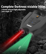 Black Professional HD Digital Night Vision Binoculars - 6X Optical Zoom, IR Illumination, Record 2.5K Video & 48MP Photos - Extra Image