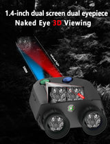 Black Professional HD Digital Night Vision Binoculars - 6X Optical Zoom, IR Illumination, Record 2.5K Video & 48MP Photos - Extra Image