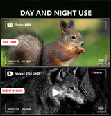 Red Professional HD Digital Night Vision Binoculars - 6X Optical Zoom, IR Illumination, Record 2.5K Video & 48MP Photos - Low Angle