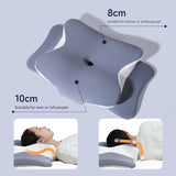 Light Pink Ergonomic Butterfly Memory Foam Pillow - Cervical Neck Support for Side, Back & Stomach Sleepers, Orthopedic Contour Design - Front View
