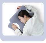 Light Pink Ergonomic Butterfly Memory Foam Pillow - Cervical Neck Support for Side, Back & Stomach Sleepers, Orthopedic Contour Design - Rear View