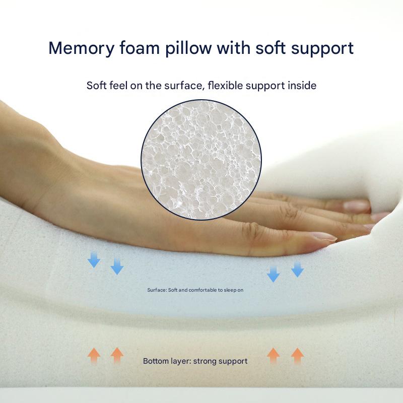 Light Pink Ergonomic Butterfly Memory Foam Pillow - Cervical Neck Support for Side, Back & Stomach Sleepers, Orthopedic Contour Design