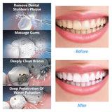 Black Advanced Portable Water Flosser - Rechargeable Oral Irrigator, IPX7 Waterproof, 4 Cleaning Modes for Deep Dental Care - 45-Degree Angle