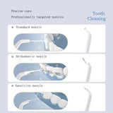 Pink Advanced Portable Water Flosser - USB Rechargeable Cordless Oral Irrigator, 3 Modes, IPX7 Waterproof for Travel & Home - Top-Down View