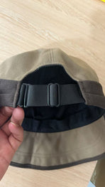 Beige Elegant Warm Bucket Hat - Minimalist Color Block Design, Face-Slimming Style for Autumn & Winter