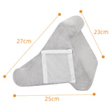 Black Soft Multi-Angle Tablet Pillow Stand - Comfy Reading & Viewing Holder for iPads, Books, eReaders - Side View