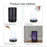Black Forest Design Iron Essential Oil Diffuser - 7 Color LED Ultrasonic Cool Mist Humidifier 100ml - 45-Degree Angle