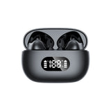 White ProBeat X5 TWS Earbuds: Bluetooth 5.3, LED Smart Display Case, Intuitive Touch Controls, Extended Playtime