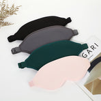 2 Pcs Black 3D Contoured Eye Mask - Total Blackout, Pressure-Free Memory Foam, Skin-Friendly & Breathable for Deep Rest