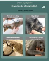 Green And Grey Dual-Sided Pet Grooming Brush - Self-Cleaning Slicker & Gentle Massage Bath Comb for Dogs & Cats - Low Angle