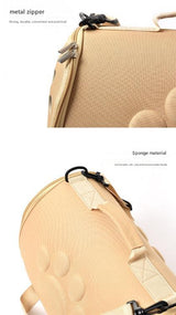 Pink Stylish EVA Pet Carrier Bag - Lightweight Portable & Breathable Travel Crate for Small Dogs & Cats - Top-Down View