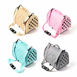 Black Stylish EVA Pet Carrier Bag - Lightweight Portable & Breathable Travel Crate for Small Dogs & Cats - Front View
