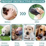 2 Pcs Size S Black Breathable Mesh Dog Muzzle - Anti-Barking, Biting & Chewing - Adjustable & Comfortable Nylon Muzzle for Dogs - Top-Down View