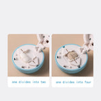 White And Blue 3-in-1 Pill Cutter Crusher & Storage Box - Portable Tablet Splitter Grinder for Precise Dosing
