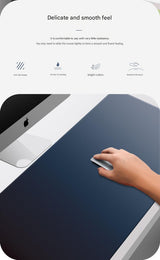Beige Premium Large Silicone Mouse Pad - Non-Slip, 600x300mm for Office and Gaming - Side View