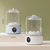 White Portable Mini Washing Machine - Rechargeable USB-C Electric Washer for Travel, Delicates & Socks - Front View