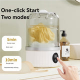 Blue Portable Mini Washing Machine - Rechargeable USB-C Electric Washer for Travel, Delicates & Socks - Top-Down View