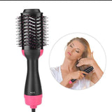 Purple And Grey One-Step Hair Dryer & Volumizer Hot Air Brush - Salon Styler for Drying, Smoothing & Volume - Side View