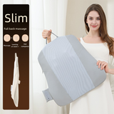 Beige Slim Wireless Shiatsu Back Massager Cushion - Rechargeable Heated Massage Pad for Full Back Relief - Side View