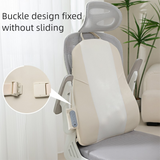 Beige Slim Wireless Shiatsu Back Massager Cushion - Rechargeable Heated Massage Pad for Full Back Relief - Low Angle