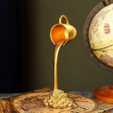 2 Pcs Glod Cup With Golden Spill