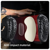 1 Pair Black Professional Hard Shell Knee Pads - Heavy Duty Protection for Work, Construction, Gardening & Outdoor Sports - Side View