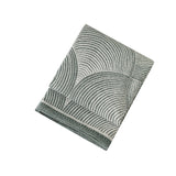 Green Luxurious Paisley Jacquard Throw Blanket - Soft Wool Blend with Tassels, 120x150cm, Lightweight Sofa & Nap Blanket - Top-Down View