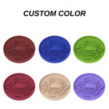 Apricot Silicone Planet Slow Feeder Dog Bowl - 2-in-1 Anti-Choke Lick Mat for Healthy Eating & Fun - Front View