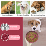 Apricot Silicone Planet Slow Feeder Dog Bowl - 2-in-1 Anti-Choke Lick Mat for Healthy Eating & Fun - 45-Degree Angle