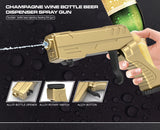 Black Champagne & Beer Spray Gun - Ultimate Party Starter & Drink Dispenser with Bottle Opener - Top-Down View
